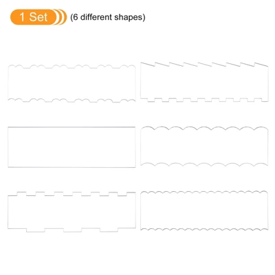 Unique Bargains Acrylic Versatile Durable Cake Scraper Smoother Tool Set 6 Pcs Clear 4 Unique Bargains Acrylic Versatile Durable Cake Scraper Smoother Tool Set 6 Pcs Clear - Image 2