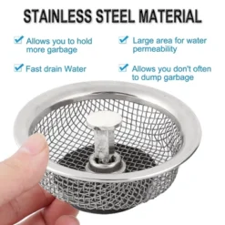 Unique Bargains Stainless Steel Kitchen Mesh Round Shape Sink Strainer 3.3" X 0.9" Silver Tone 2 Pcs -Kitchen Tools Shop GUEST e5d26350 73b3 4055 aaed 5b2e3759f607