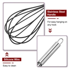 Unique Bargains Silicone Stainless Steel Non-Stick Coated Heat-Resistant Whisk 5 Pcs 10 Unique Bargains Silicone Stainless Steel Non-Stick Coated Heat-Resistant Whisk 5 Pcs -Kitchen Tools Shop GUEST e60e0558 c745 47e1 af61 84434da11be3