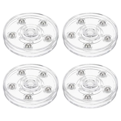 Unique Bargains 360 Degree Rotating High-strength Plastic Anti-slip Multi-use Clear Swivel Stand Turntable 4 Pcs 8 Unique Bargains 360 Degree Rotating High-strength Plastic Anti-slip Multi-use Clear Swivel Stand Turntable 4 Pcs - Image 6