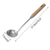 Unique Bargains Kitchen Wooden Handle Cooking Durable Soup Ladle 10.8'' X 3'' Silver Tone 1 Pc -Kitchen Tools Shop GUEST e65ed3f8 395e 4c99 bd06 66dc209adab7