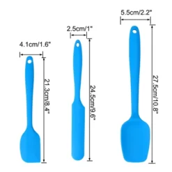 Unique Bargains Heat Resistant Non-scratch Non Stick Rubber Spatula Set 3 Pcs