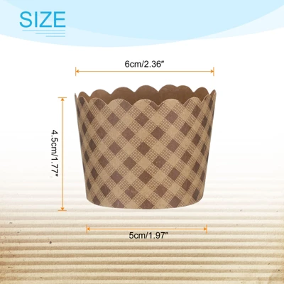 Unique Bargains Disposable Greaseproof Cakes Muffins Wrappers Paper Baking Cups Brown 50 Pcs 3 Unique Bargains Disposable Greaseproof Cakes Muffins Wrappers Paper Baking Cups Brown 50 Pcs