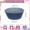 Unique Bargains Greaseproof Disposable Standard Size Cake Cookie Baking Cups 100 Pcs Dark Blue