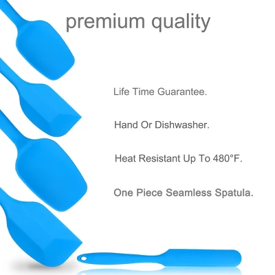 Unique Bargains Heat Resistant Non-scratch Non Stick Seamless Spatula Set 5 Pcs 4 Unique Bargains Heat Resistant Non-scratch Non Stick Seamless Spatula Set 5 Pcs - Image 2