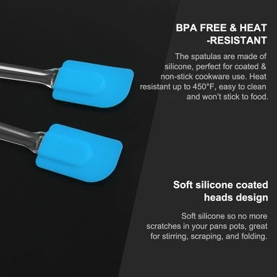 Unique Bargains Heat Resistant Non-scratch Non Stick Flexible Spatula 9.6" X 1.9" 2 Pcs 4 Unique Bargains Heat Resistant Non-scratch Non Stick Flexible Spatula 9.6" X 1.9" 2 Pcs - Image 2