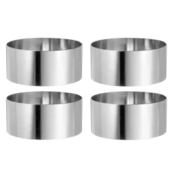 Unique Bargains Stainless Steel Seamless Nonstick Mirror Coating Round Cake Ring 4 Pcs -Kitchen Tools Shop GUEST ec22cace b2d5 4107 ac51 0c28f5027859