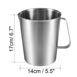 Unique Bargains Measuring Cup Including ML Scale Ounce Scale Stainless Steel Graduated Beaker With Handle For Lab Kitchen Liquids -Kitchen Tools Shop GUEST ece4347b c021 41b6 94af 31f1bc917ce3