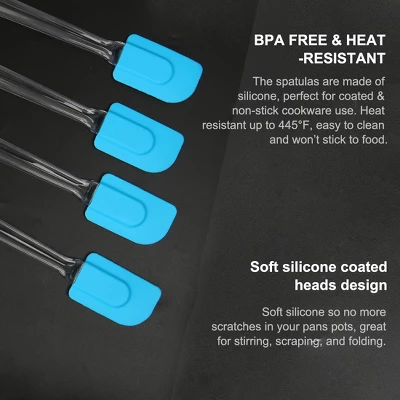 Unique Bargains Heat Resistant Non-scratch Non Stick Flexible Spatula 9.6 X 1.9 Inch 4 Pcs 4 Unique Bargains Heat Resistant Non-scratch Non Stick Flexible Spatula 9.6 X 1.9 Inch 4 Pcs - Image 2