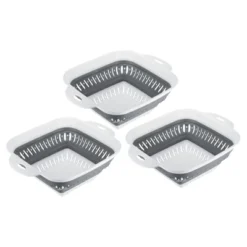 Unique Bargains Washing Fruit Vegetable Kitchen Multifunctional Square Collapsible Colanders 3 Pcs -Kitchen Tools Shop GUEST edf7afb9 3b7a 4572 9172 28428a8534aa