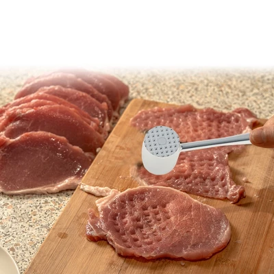 Unique Bargains Round Meat Tenderizer Mallet Silver Tone 1 Pc 3 Unique Bargains Round Meat Tenderizer Mallet Silver Tone 1 Pc