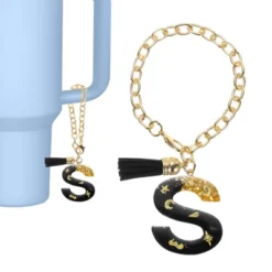 Unique Bargains Resin Lightweight Decorative Tassel Keychain Handle Charm Black With Gold Foil 1 Pc -Kitchen Tools Shop GUEST ee6beef9 8f4b 4a7a b736 6525889822bd