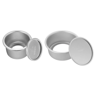 Unique Bargains Aluminum Alloy Nonstick Coating Removable Bottom Durable Round Cake Pan 1 Set 7 Unique Bargains Aluminum Alloy Nonstick Coating Removable Bottom Durable Round Cake Pan 1 Set - Image 5