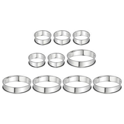 Unique Bargains Stainless Steel Double Rolled Nonstick Durable Cake Rings 10 Pcs 9 Unique Bargains Stainless Steel Double Rolled Nonstick Durable Cake Rings 10 Pcs - Image 7