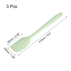 Unique Bargains Heat-resistant Silicone Spatula Spoon For Baking Cooking Mixing 8.5” Cyan 3 Pcs