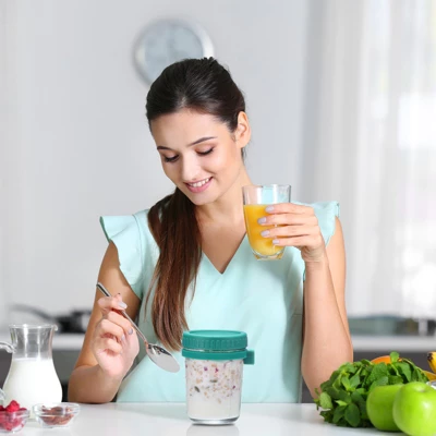 Unique Bargains Leak-Proof Durable Overnight Oats Glass Jar 6 Pcs 7 Unique Bargains Leak-Proof Durable Overnight Oats Glass Jar 6 Pcs - Image 5