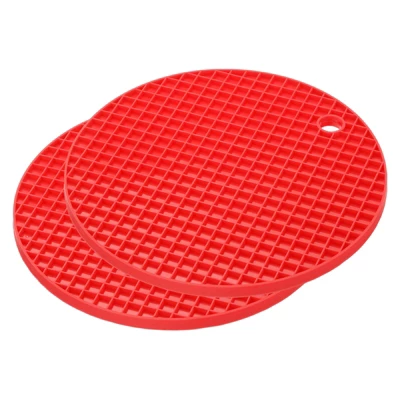Unique Bargains Silicone Heat Resistant Non-slip Flexible Trivet Mats Red 2 Pcs 5 Unique Bargains Silicone Heat Resistant Non-slip Flexible Trivet Mats Red 2 Pcs - Image 3