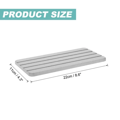 Unique Bargains Dish Drying Mats Fast Water Absorbent Diatomite Tray 3 Unique Bargains Dish Drying Mats Fast Water Absorbent Diatomite Tray