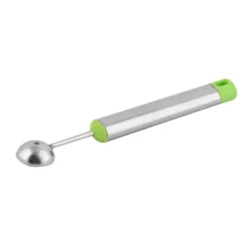 Unique Bargains Home Cafeteria Metal Fruit Watermelon Ice Cream Ball Scoop Spoon Silver Tone 1 Pc