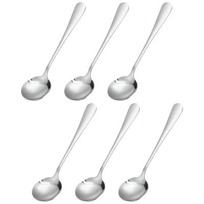 Unique Bargains Stainless Steel Dinner Tea Soup Round Spoons 6 Pcs Silver 12 Unique Bargains Stainless Steel Dinner Tea Soup Round Spoons 6 Pcs Silver - Image 10