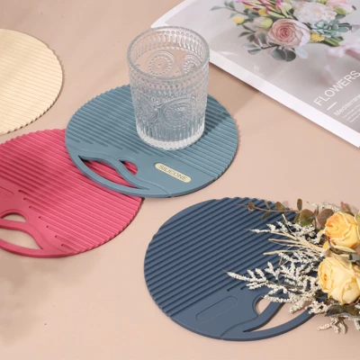 Unique Bargains Round Heat Resistant Non-Slip Silicone Trivet Mat For Pots Coasters 2 Pcs 4 Unique Bargains Round Heat Resistant Non-Slip Silicone Trivet Mat For Pots Coasters 2 Pcs - Image 2