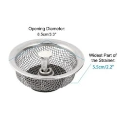 Unique Bargains Stainless Steel Kitchen Mesh Round Shape Sink Strainer 3.3" X 0.9" Silver Tone 2 Pcs -Kitchen Tools Shop GUEST f4b81c34 57ca 4978 bbf3 f78a028fffbd