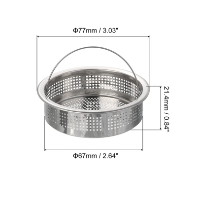 Unique Bargains Stainless Steel Mesh Rust-Proof With Handle Kitchen Sink Strainer 1 Pc 3 Unique Bargains Stainless Steel Mesh Rust-Proof With Handle Kitchen Sink Strainer 1 Pc