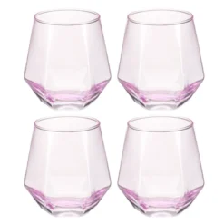 Unique Bargains Stemless Geometric Design Diamond Whiskey Glasses 4 Pcs -Kitchen Tools Shop GUEST f7f68a0d 29ed 41f5 b7cc 410da354aac8