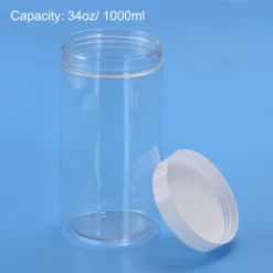 Unique Bargains Round Clear Plastic Empty Jars With White Screw Lid For Storage 4 Pcs -Kitchen Tools Shop GUEST f825f431 868c 4183 948f fdac9eca6f03 1