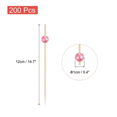 Unique Bargain Bamboo Material Natural Durable Cocktail Picks 3 Unique Bargain Bamboo Material Natural Durable Cocktail Picks