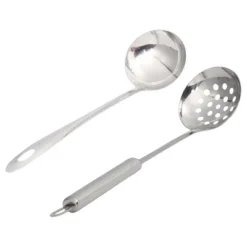 Unique Bargains Cooking Stainless Steel Soup Ladle Slotted Ladle 11” Length Silver Tone Set Of 2 -Kitchen Tools Shop GUEST f87717b2 82f7 4c72 8ca8 0e2dafcf02ea
