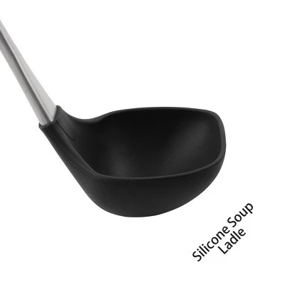 Unique Bargains Heat Resistant To 480°F Restaurant Kitchen Cooking Utensil Soup Ladle Spoon 12.6 Inch Black 1 Pc 7 Unique Bargains Heat Resistant To 480°F Restaurant Kitchen Cooking Utensil Soup Ladle Spoon 12.6 Inch Black 1 Pc - Image 5
