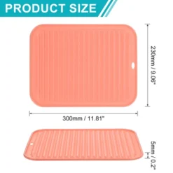 Unique Bargains Silicone Heat Resistant Non-Slip Durable Dish Drying Mat