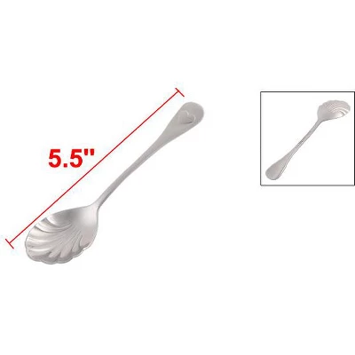 Unique Bargains Stainless Steel Household Shell-shaped Tableware Spoon Silver Tone 1 Pc 5 Unique Bargains Stainless Steel Household Shell-shaped Tableware Spoon Silver Tone 1 Pc - Image 3