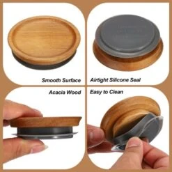 Unique Bargains Wooden Wide Mouth Mason Jar Lids With Airtight Silicone Seal 24 Pcs 8 Unique Bargains Wooden Wide Mouth Mason Jar Lids With Airtight Silicone Seal 24 Pcs -Kitchen Tools Shop GUEST fac5463b efe2 4f83 9341 908155d7928f