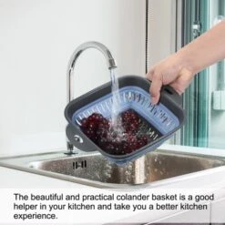 Unique Bargains Silicone Foldable Ergonomic Handles Dishwasher Safe Colander 2 Pcs -Kitchen Tools Shop GUEST fb0bfafe b38e 4125 92dc 8547c0f5aef6