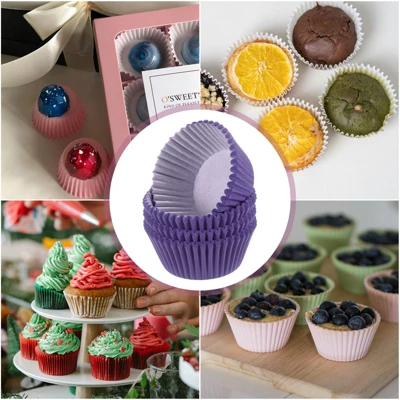 Unique Bargains Greaseproof Disposable Standard Size Cake Cookie Baking Cups 100 Pcs Purple 7 Unique Bargains Greaseproof Disposable Standard Size Cake Cookie Baking Cups 100 Pcs Purple - Image 5