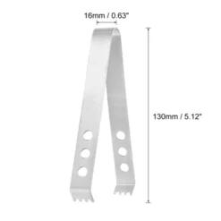 Unique Bargains Stainless Steel Ice Tongs For Appetizers, Charcuterie, Dessert, Tea Party, Bar, Cafe Serving 5" Silver 1 Pc