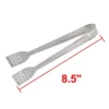 Unique Bargains Metal Silver Tone Anti-skid Food Tongs 8.5" X 1.4" X 0.9" 3 Pcs -Kitchen Tools Shop GUEST fd10d393 6053 442f af13 666ed4f2d85c