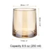 Unique Bargains Clear Glass Heavy Base Whiskey Glasses 4 Pcs