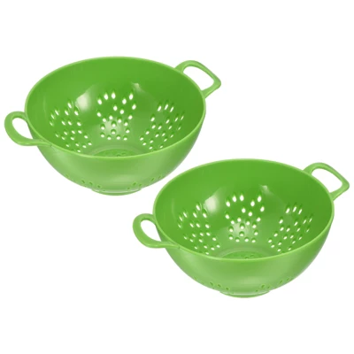Unique Bargains Food Rice Washing Plastic Vegetable Basket Colander With Handle 2 Pcs 6 Unique Bargains Food Rice Washing Plastic Vegetable Basket Colander With Handle 2 Pcs - Image 4