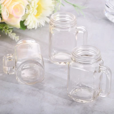 Unique Bargains Reusable Mason Jar Shot Glasses With Handle 4 Unique Bargains Reusable Mason Jar Shot Glasses With Handle - Image 2