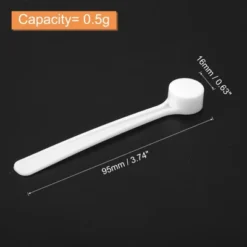 Unique Bargains Plastic Lightweight 500 Milligram Mini Powder Measuring Spoons White