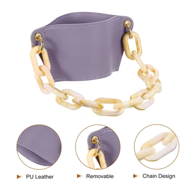 Unique Bargains PU Leather Portable Acrylic Strap Sports Water Bottle Carrier Holder 6.3" X 3" 4 Unique Bargains PU Leather Portable Acrylic Strap Sports Water Bottle Carrier Holder 6.3" X 3" - Image 2